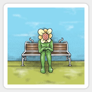 Sunflower Man Sticker